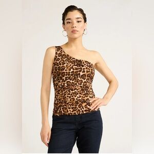 Sofia Jeans Women's Body Sculpt One Shoulder Ruched Top, Size XXXL